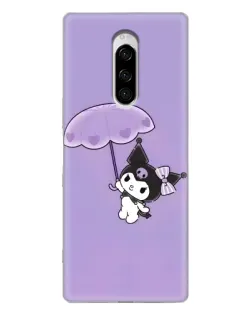 Чохол для Sony Xperia 1 з картинкою «Kuromi з парасолькою»