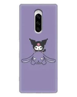 Чохол для Sony Xperia 1 з картинкою «Kuromi на ліловому фоні»
