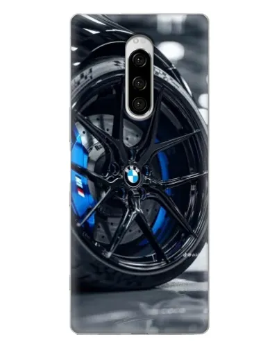 Чехол для Sony Xperia 1 с картинкой «Колесо BMW вблизи»