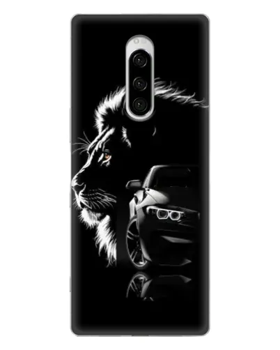Чехол для Sony Xperia 1 с картинкой «BMW и лев»