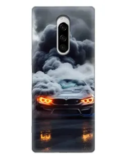 Чехол для Sony Xperia 1 с картинкой «BMW в дыму» Чехол для Sony Xperia 1 с картинкой «BMW в дыму»