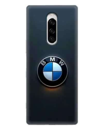 Чехол для Sony Xperia 1 с картинкой «Логотип BMW — минимализм»