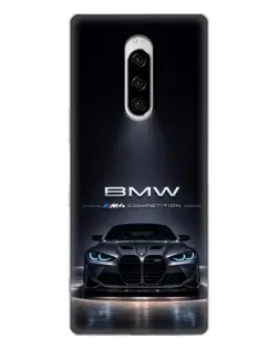 Чехол для Sony Xperia 1 с картинкой «BMW сквозь ночной город» Чехол для Sony Xperia 1 с картинкой «BMW сквозь ночной город»