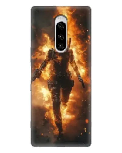 Чехол для Sony Xperia 1 с картинкой «BMW — скорость в дожде»