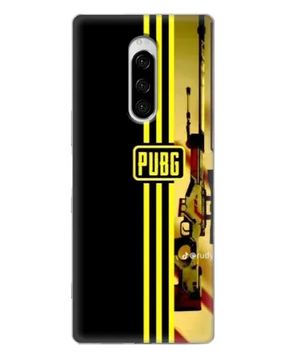 Чехол для Sony Xperia 1 с картинкой «PUBG — камуфляжный шлем»
