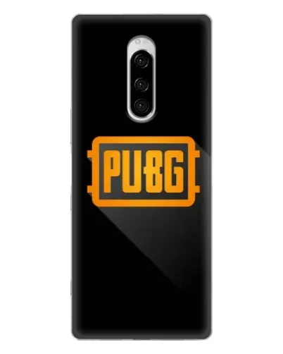 Чехол для Sony Xperia 1 с картинкой «PUBG — рамка лого»