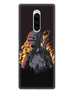 Чохол для Sony Xperia 1 з картинкою «PUBG — вогняний силует»