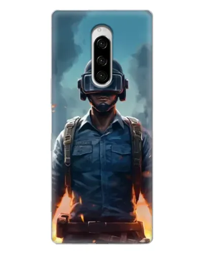 Чехол для Sony Xperia 1 с картинкой «PUBG — реалистичный герой»