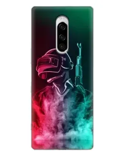 Чохол для Sony Xperia 1 з картинкою «PUBG — вогняний воїн»