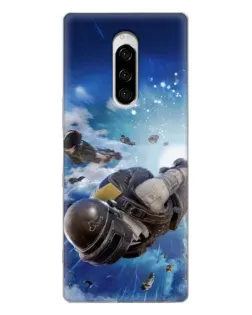 Чохол для Sony Xperia 1 з картинкою «Десант PUBG — стрибок»