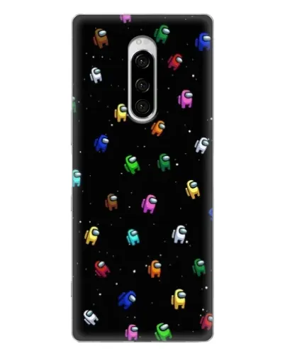 Чехол для Sony Xperia 1 с картинкой «Экипаж Among Us»