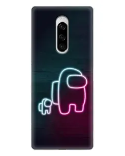 Чехол для Sony Xperia 1 с картинкой «Among Us неон-арт» Чехол для Sony Xperia 1 с картинкой «Among Us неон-арт»