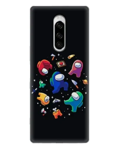 Чехол для Sony Xperia 1 с картинкой «Among Us космос»