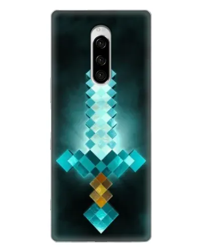 Чехол для Sony Xperia 1 с картинкой «Алмазный меч неон» Чехол для Sony Xperia 1 с картинкой «Алмазный меч неон»