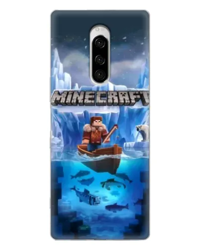 Чехол для Sony Xperia 1 с картинкой «Minecraft ледяной мир» Чехол для Sony Xperia 1 с картинкой «Minecraft ледяной мир»
