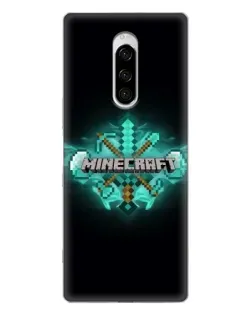 Чохол для Sony Xperia 1 з картинкою «Minecraft Diamond лого» Чохол для Sony Xperia 1 з картинкою «Minecraft Diamond лого»