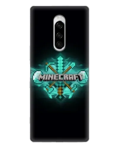 Чехол для Sony Xperia 1 с картинкой «Minecraft Diamond лого» Чехол для Sony Xperia 1 с картинкой «Minecraft Diamond лого»
