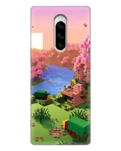 Чехол для Sony Xperia 1 с картинкой «Розовое дерево Minecraft» Чехол для Sony Xperia 1 с картинкой «Розовое дерево Minecraft»