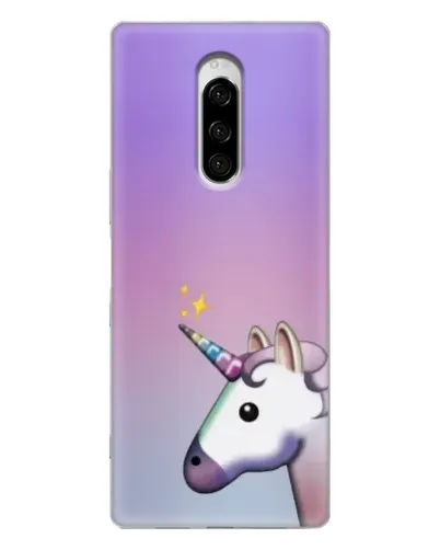 Чехол для Sony Xperia 1 с картинкой «Единорог градиент»