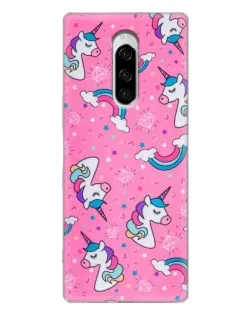 Чехол для Sony Xperia 1 с картинкой «Unicorn паттерн розовый» Чехол для Sony Xperia 1 с картинкой «Unicorn паттерн розовый»