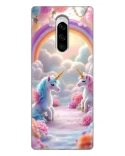 Чехол для Sony Xperia 1 с картинкой «Радуга и единороги» Чехол для Sony Xperia 1 с картинкой «Радуга и единороги»