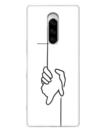 Чехол для Sony Xperia 1 с картинкой «Рука держит»