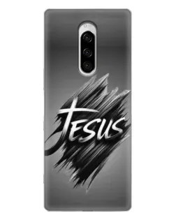 Чехол для Sony Xperia 1 с картинкой «Надпись Jesus Graffiti»