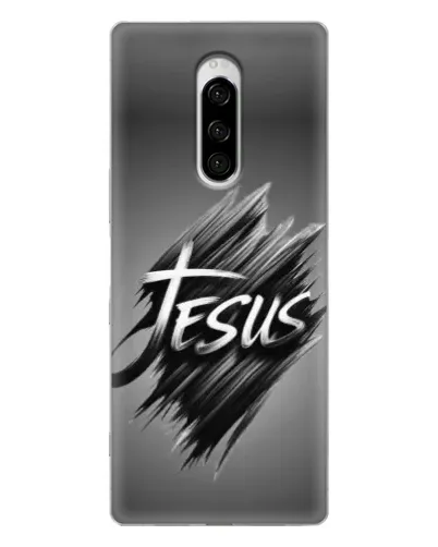 Чехол для Sony Xperia 1 с картинкой «Надпись Jesus Graffiti»