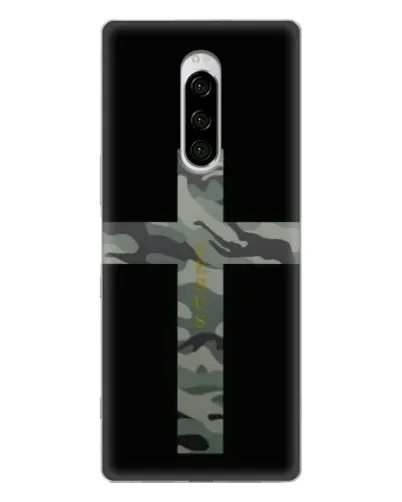 Чехол для Sony Xperia 1 с картинкой «Милитари Крест»