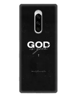 Чехол для Sony Xperia 1 с картинкой «GOD — Бог над всем»