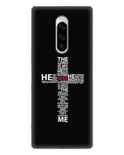 Чохол для Sony Xperia 1 з картинкою «Текстовий хрест» Чохол для Sony Xperia 1 з картинкою «Текстовий хрест»