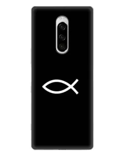 Чохол для Sony Xperia 1 з картинкою «Символ риби Jesus» Чохол для Sony Xperia 1 з картинкою «Символ риби Jesus»