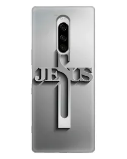 Чохол для Sony Xperia 1 з картинкою «Металевий хрест Jesus» Чохол для Sony Xperia 1 з картинкою «Металевий хрест Jesus»