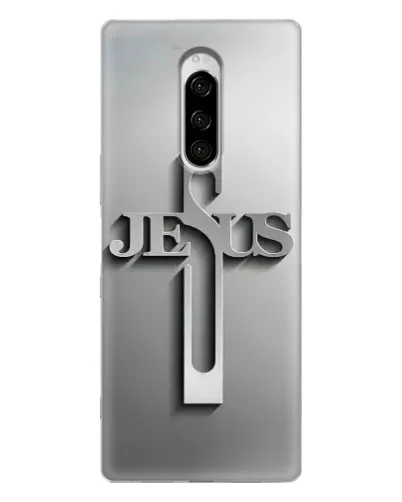 Чохол для Sony Xperia 1 з картинкою «Металевий хрест Jesus» Чохол для Sony Xperia 1 з картинкою «Металевий хрест Jesus»