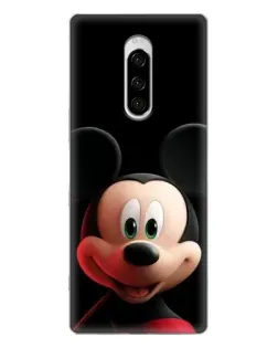 Чехол для Sony Xperia 1 с картинкой «Улыбающийся Микки Маус»