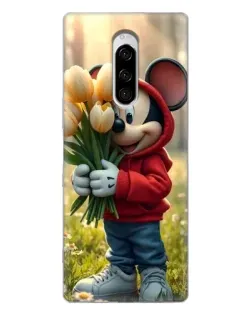 Чехол для Sony Xperia 1 с картинкой «Микки с тюльпанами» Чехол для Sony Xperia 1 с картинкой «Микки с тюльпанами»