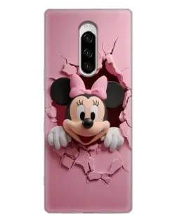 Чехол для Sony Xperia 1 с картинкой «Минни сквозь стену»