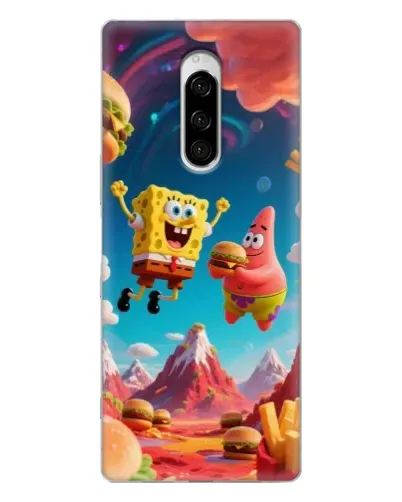 Чехол для Sony Xperia 1 с картинкой «Космический фастфуд»