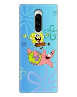 Чехол для Sony Xperia 1 с картинкой «Спанч Боб и Патрик»