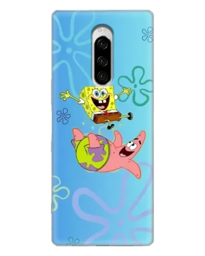 Чехол для Sony Xperia 1 с картинкой «Спанч Боб и Патрик»