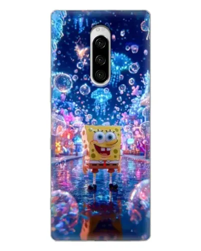 Чехол для Sony Xperia 1 с картинкой «Неоновый океан»