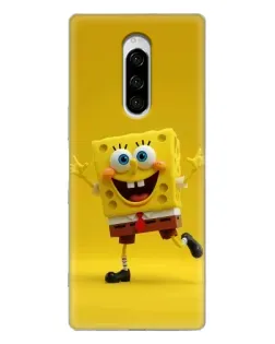 Чехол для Sony Xperia 1 с картинкой «Позитивный Губка Боб»