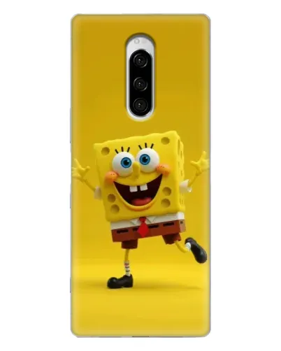 Чехол для Sony Xperia 1 с картинкой «Позитивный Губка Боб»