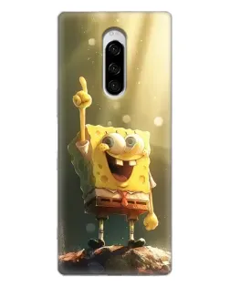 Чехол для Sony Xperia 1 с картинкой «Сияющий Спанч Боб»
