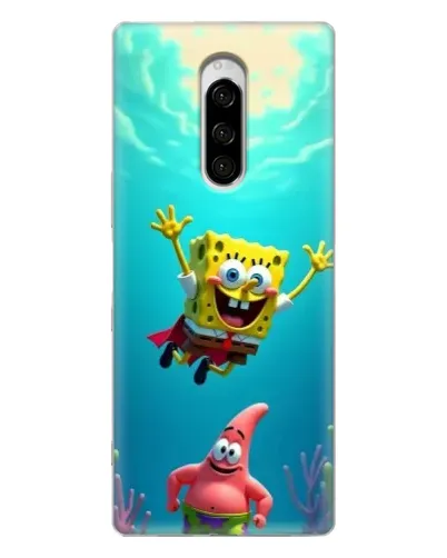 Чехол для Sony Xperia 1 с картинкой «Спанч Боб под водой» Чехол для Sony Xperia 1 с картинкой «Спанч Боб под водой»