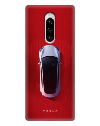 Чехол для Sony Xperia 1 с картинкой «Tesla Top View»