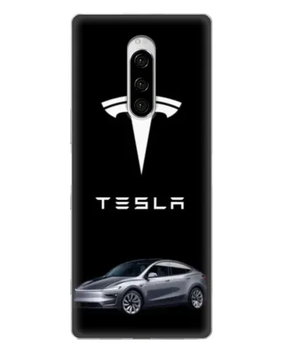 Чехол для Sony Xperia 1 с картинкой «Tesla Model Y»