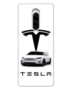 Чехол для Sony Xperia 1 с картинкой «Tesla White Style»