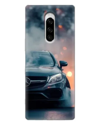Чехол для Sony Xperia 1 с картинкой «Mercedes — ночной город» Чехол для Sony Xperia 1 с картинкой «Mercedes — ночной город»