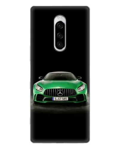 Чехол для Sony Xperia 1 с картинкой «Mercedes — неоновый лого» Чехол для Sony Xperia 1 с картинкой «Mercedes — неоновый лого»